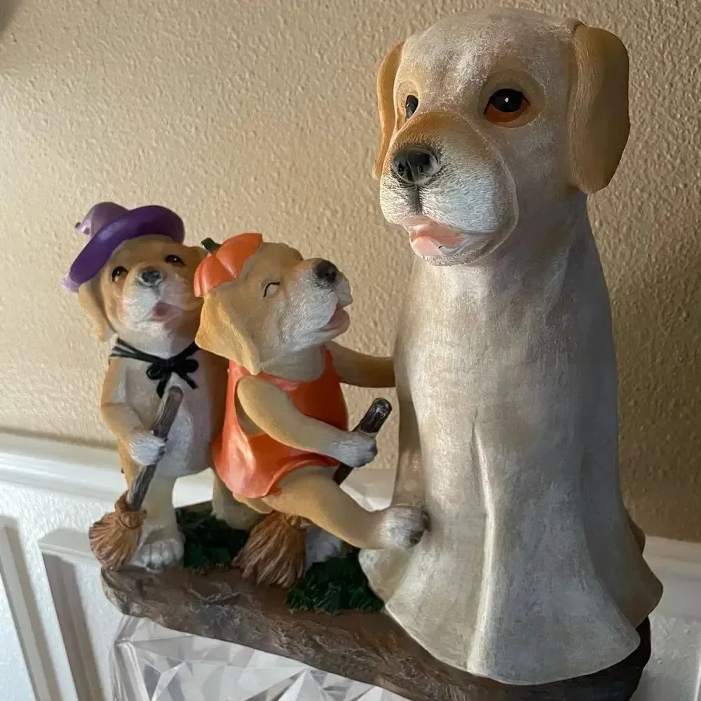 Hay and Harvest Golden Retriever Halloween Decoration Indoor Outdoor CUTEEE!